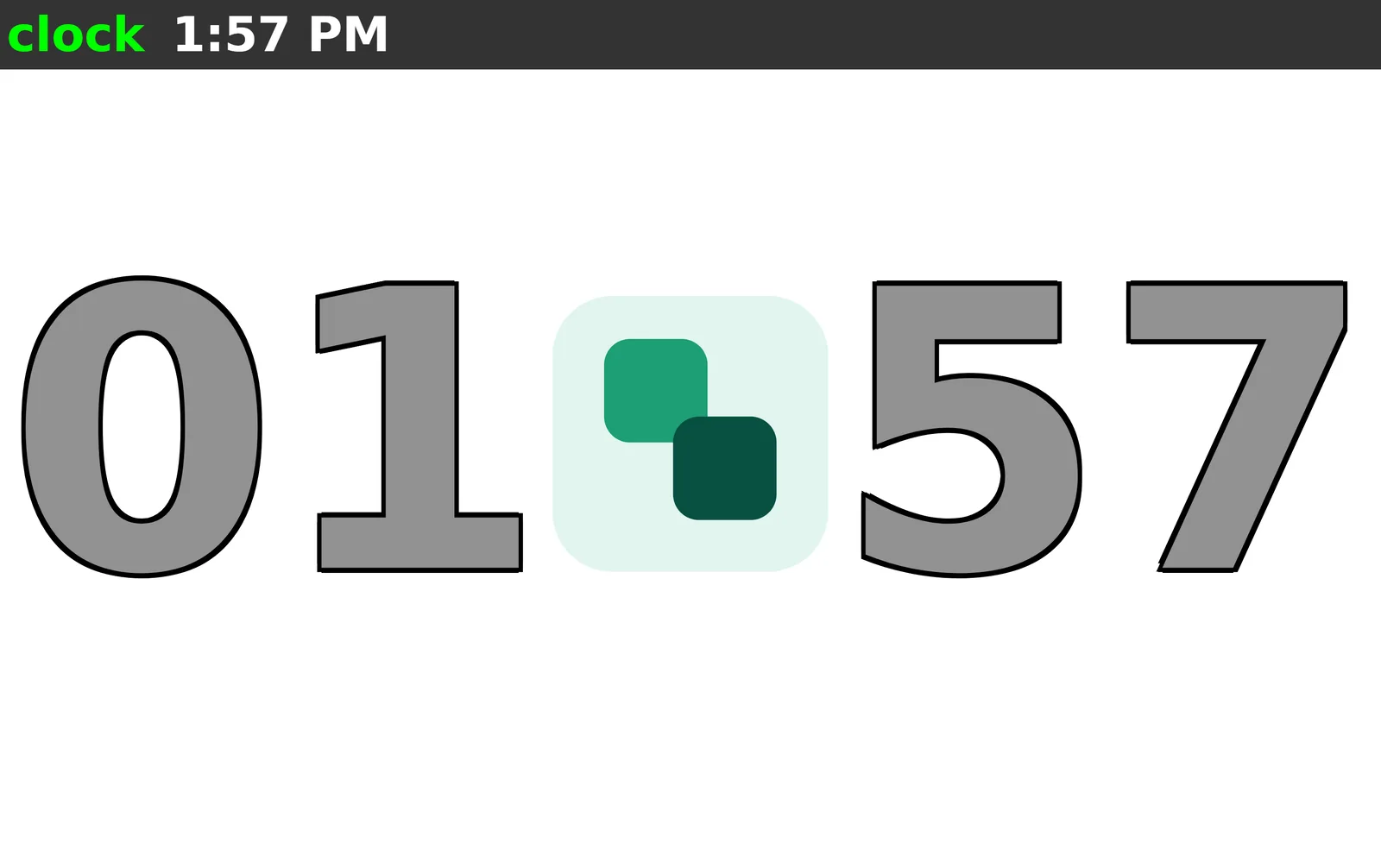 CragOps gym timer on a TV showing large countdown digits